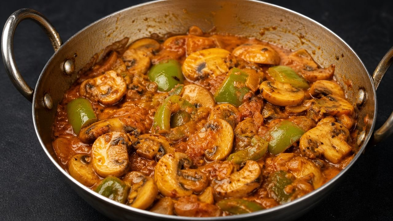Kadai Mushroom Recipe